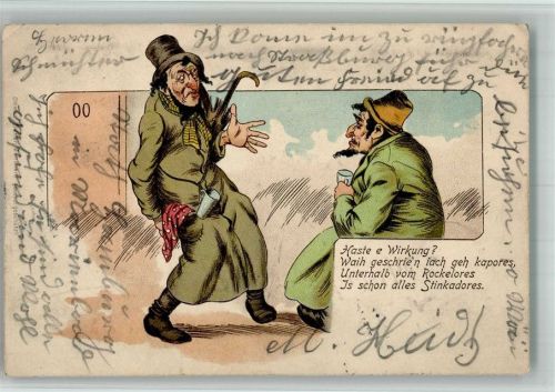 1901 Karikatur Haste e Wirkung? Is schon alles Stinkadores Litho