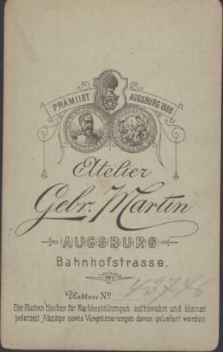 Augsburg Photograph Gebr. Martin