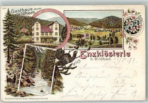 Enzklösterle 1899 Gasthaus zum Waldhorn