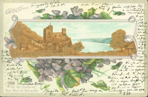 Freystadt 1902 Korkrelief Verlag E.B. & C.i.B.Eduard Büttner 9907 Ort lt. Stempel