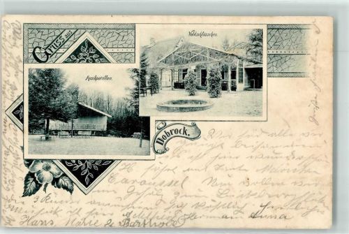 Dobrock 1901 Musikpavillon Waldschlösschen Gruss Blumen