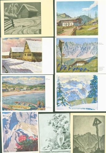 Lot mit 15 AK Mundgemalt Arnulf Erich Stegmann