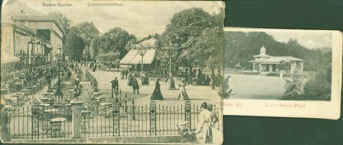 Baden-Baden Conversationshaus Serie 421 Lot mit 12 Bilder Patent D.R.G.M. 263752 Bilderheft lose innliegend