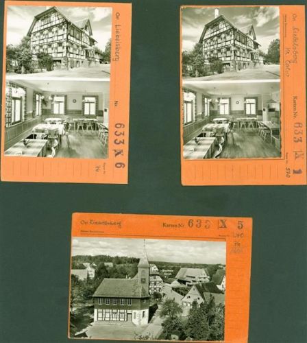Liebelsberg Lot mit 3 AK Musterkarten Original aus Metzarchiv Bestellvorgänge und Auflagenzahlen