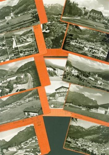 Bischofswiesen Lot mit 21 AK Musterkarten Original aus Metzarchiv Bestellvorgänge und Auflagenzahlen