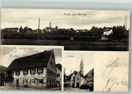 Mering Kirche Gasthaus zum Eschenlauer