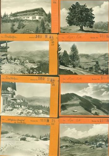 Sonthofen Lot mit 18 AK Oft Alpe Eck Musterkarten Original aus Metzarchiv Bestellvorgänge und Auflagenzahlen