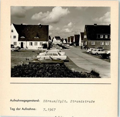 Hörnum Foto montiert auf Karton Strandstraße