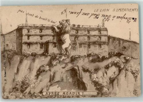 1912 The Lion Simpatiente , apres Agadir? Karikatur