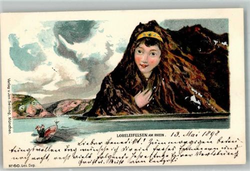 1898 Verlag Seiling Nr. 60 Lorelei + Adelskorrespondenz