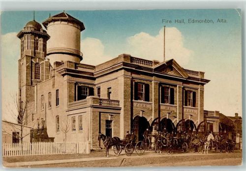 Edmonton 1913 Fire Hall Wasserturm AK