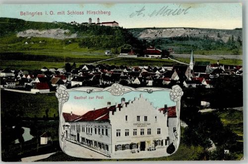 92339 W8432 Beilngries 1909 - Schloss Hirschberg Gasthaus zur Post