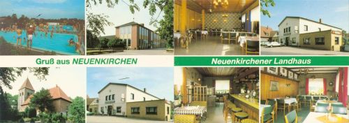 Neuenkirchen Landhaus Innen- und Aussenansicht Klappkarte Schwimmbad