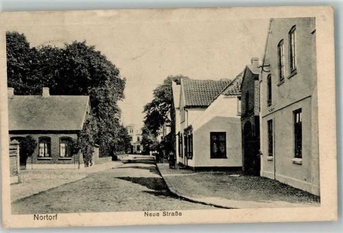 Nortorf 1926 Neue Strasse Bahnpost -Flensburg Zug 966