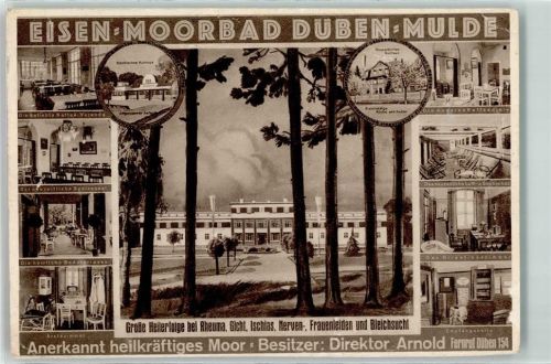 Bad Düben Eisen-Moorbad Düben-Mulde Kaffeeveranda Speisesaal Ärztezimmer Kurhaus