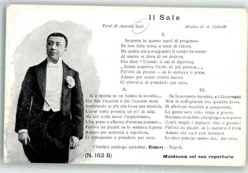 Il Sale Versi di ausoni Levi Nr 162 B