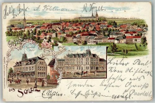 Schleiz 1900 Hotel Bayrischer Hof Bahnhofs.Hotel