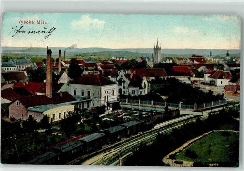 Vysoke Myto Hohenmauth - Kirche Fabrik Bahnhof Eisenbahn