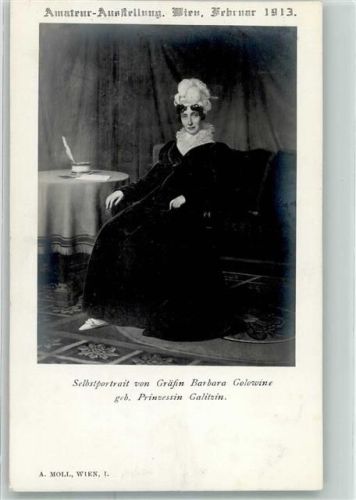 Wien 1913 Selbstportrait Gräfin Barbara Golovine Amateur Ausstellung