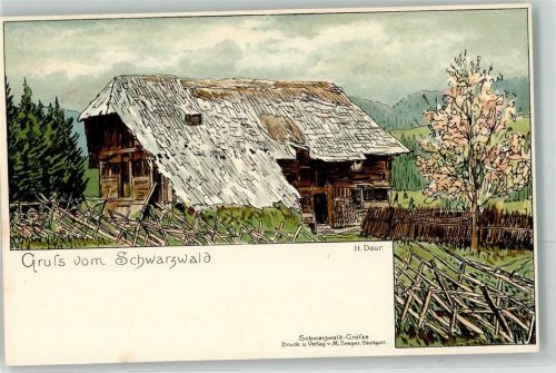 1897 Verlag Seeger Schwarzwaldhaus auf AK
