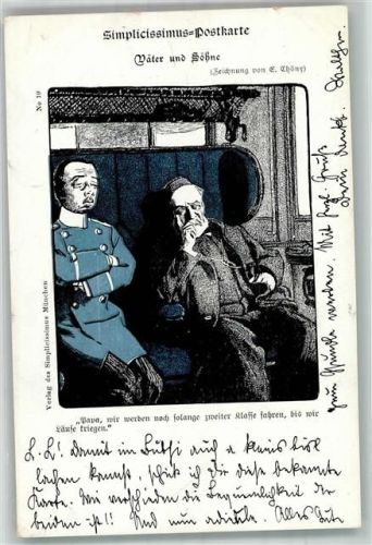 1899 Nr. 19 Väter und Söhne von E. Thöny + Adelskorrespondenz