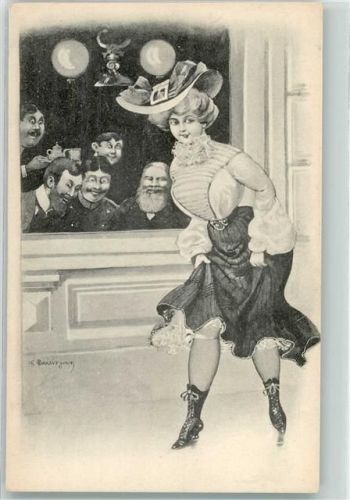 Erotik Verlag Sect Frau zeigt ihre Beine Gareis, F. 1899 Künstlerkarte