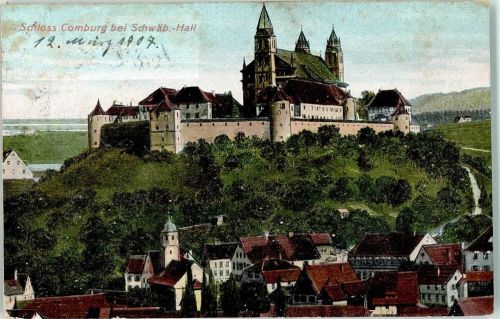 Schwäbisch Hall 1907 Schloss Comburg Kirche