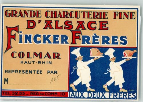 Colmar Feinkost Finckers Freres Informationskarte