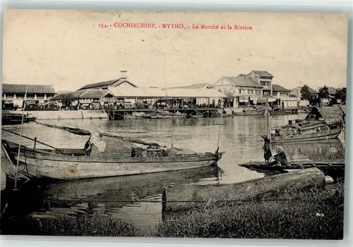 My Tho Markt und Fluß Boot