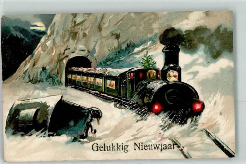Gelukkig Nieuwjaar Neujahr Mondschein Verlag EAS AK