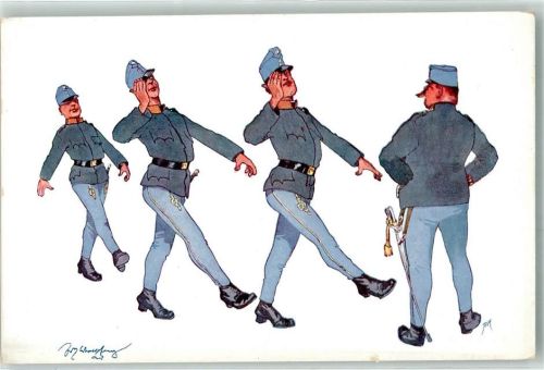 Marschieren Soldaten Uniform BKW I Nr 968-3