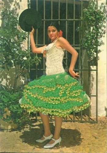 Flamenco echte Spitze echte Stickerei