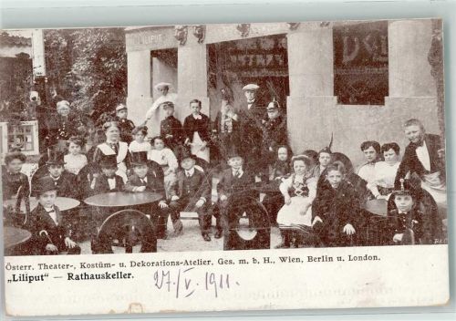 Wien 1911 Liliput - Rathauskeller Die Stadt der Zwerge Prater AK