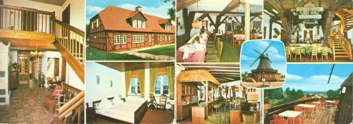 Hamfelde Hotel Gasthaus Pirschmühle Innen-und Aussenansicht Klappkarte