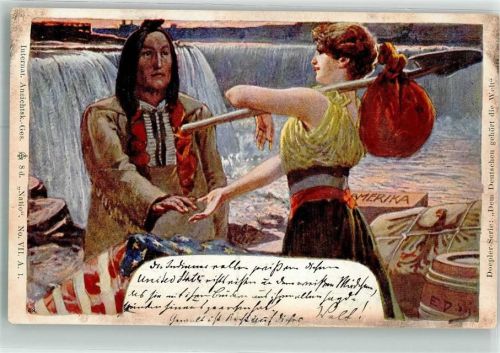 Amerika sign.Doepler Serie Dem Deutschen gehört die Welt Nr.VII