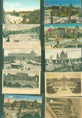 Berlin Mitte Lot mit 20 AK vor "1945" Punkte auf den Plastikhüllen