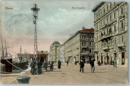 Rijeka 1909 Hafen Cafe Riva Szapary