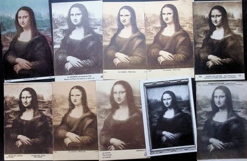 Lot mit 21 AK wenige mehrfach Mona Lisa