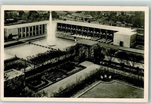 Essen 1929 Nr. 31 Ausstellung GRUGA Wasserterrassen Gasthaus Architektur Bauhaus