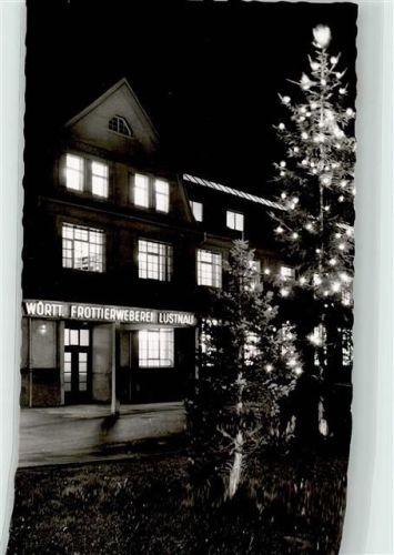 Lustnau Weihnachtsbaum vor der Württembergischen Frottierweberei KEINE AK