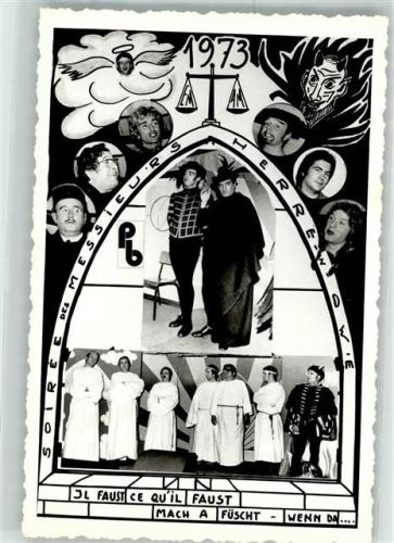 Mulhouse Fastnacht Kostüm Waage 1973 Ort handschriftlich
