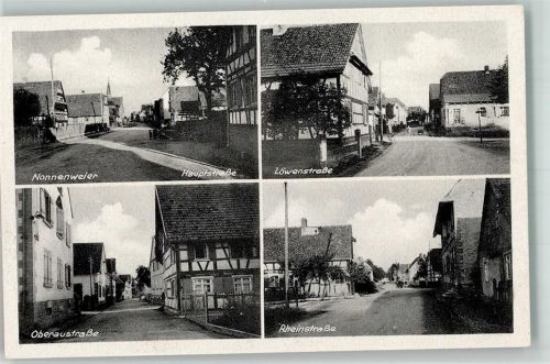 Nonnenweier Hauptstraße Löwenstraße Oberaustraße Rheinstraße Verlag Kurt Görtz Nr. 2435