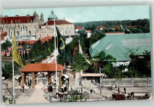 Dresden 1906 offiz. Karte Nr. 4 Teilansicht der Ausstellung Architektur