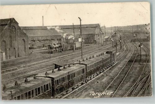 Tergnier 1918 Bahnhof Eisenbahn Feldpost WK I