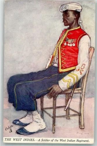 1904 Soldat des West Indian Regiments Großbritannien Raphael Tuck & Sons Serie II No. 7048 Oilette