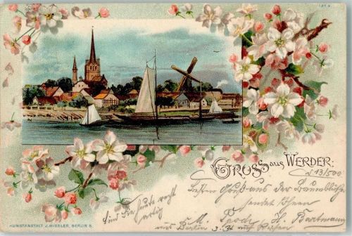 Werder 1900 Heilig-Geist-Kirche Windmühle Heckenrosen Verlag Miesler