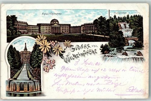 Wilhelmshöhe 1900 Cascaden Teufelsbrücke Schloss Wilhelmshöhe