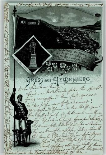 Heidelberg 1898 Gruss aus Student