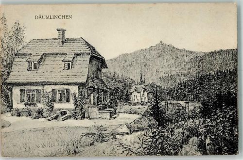 Däumlinchen Wohnhaus Zeichnung