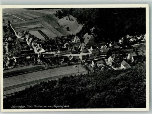 Schmiechen Fliegeraufnahme Kreis Blaubeuren Freigeg. d. R.L.M.